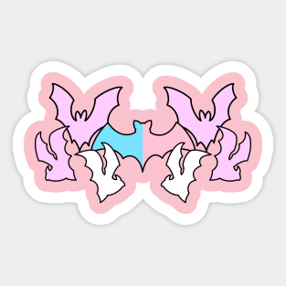 Pride Bats Bigender Sticker